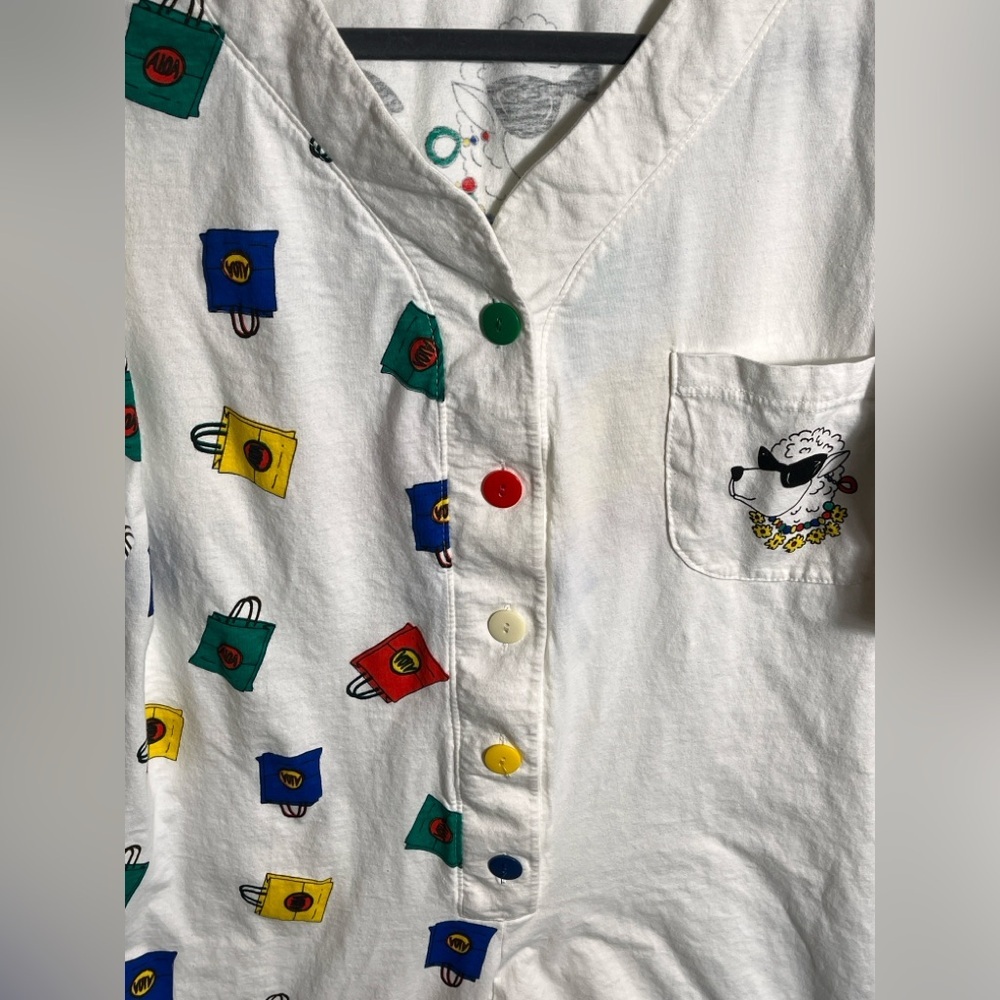 Vintage Colorful Graphic Romper Medium - Picture 4 of 11